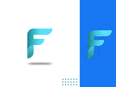 Modern logo, F letter logo