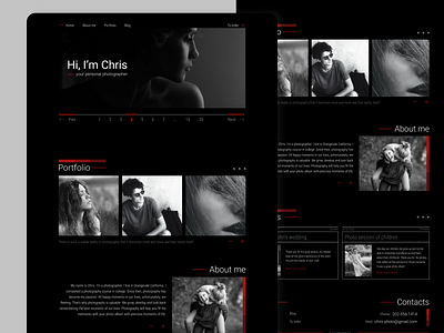 Design of portfolio site design ui web design