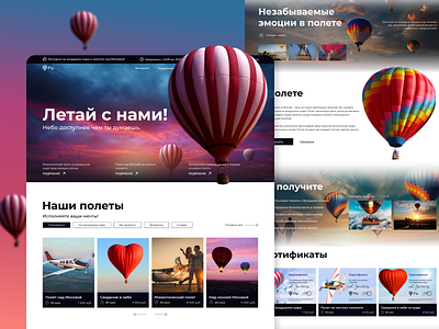 Landing page | Fly design ui ux web design