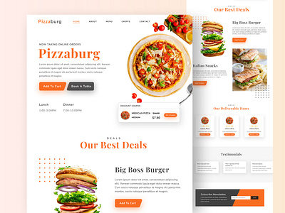 Pizzaburg design designer designinspiration illustration template ui uiux uiuxweb uiwireframe userexperience userinterface web webdesign webdesigner webmaster webmockup website design website template webtemplate webui