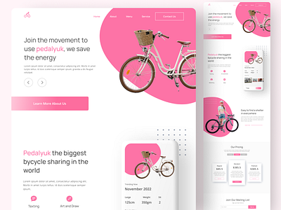 Bycycle Website bycyclewebsite dailyuidesign design designinspiration landing page landingpagedesign ui uiinspiration uiux uiux design uiwebdesign userinterface web webdesign webheader webmockup website design website template websitepresentation webui