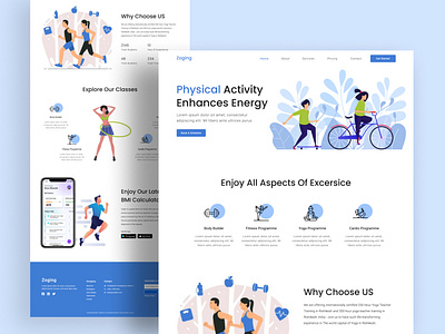 Excercise Website daily ui designinspiration excercise website fitness website ui ui design ui inspiration ui website design uiux user experience user interface ux research web webdesign website design website header website header ui website mockup website template yoga website