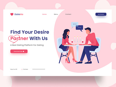 Dating Site dating app dating site design designinspiration landing page landing page design ui ui daily ui design ui header ui header design ui inspiration uiux user experience user interface web webdesign website design website header design website mockup website template