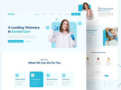 Dental Clinic dental website hospital webiste ui ui daily ui design ui designer ui inspiration ui template uiux user interface designer ux reaserch web designer webdesign website design website mockup website template