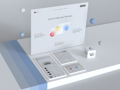 C&C Payments App 3d 3d art adobe xd credit card glassmorphism homepage design landing page payment app payments skill mix transaction history uidesign uxdesign