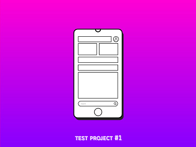 test project1 app design ui ux vector