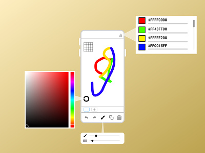 Animating UI app design drawing illustration minimal ui ux vector