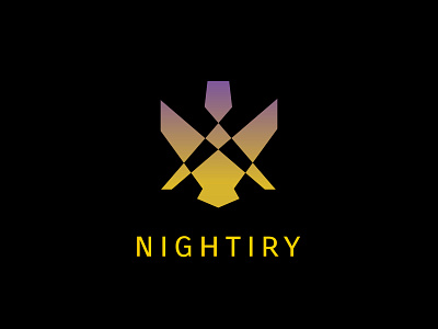 NIGHTIRY branding design drawing fairy icon illustration logo minimal name night vector