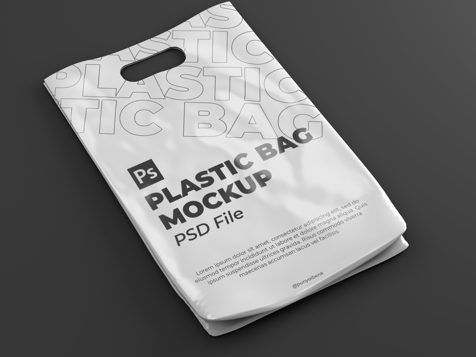 white plastic bag mockup