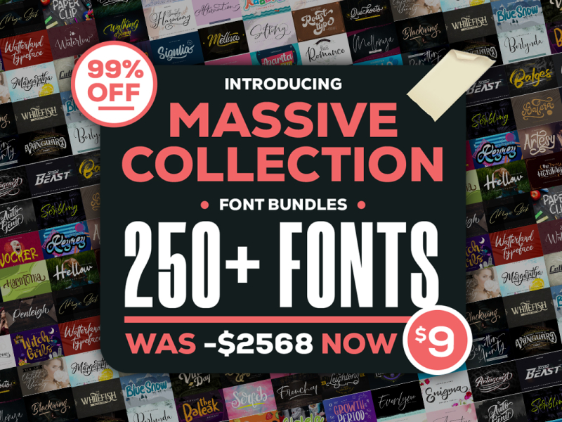 Fonts collection. Премиальные шрифты. Font Bundle. Premium fonts.