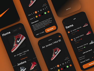 Minimal Take on Nike App app branding design graphic design illustration logo minimal ui ux vector