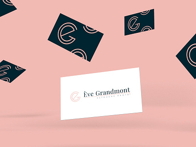 Ève Grandmont - Branding brand branding businesscard card logo pink