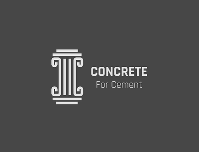 Concrete Cement branding design icon illustration logo vector