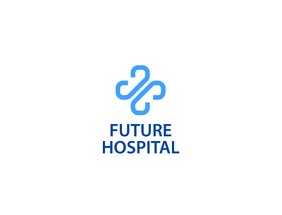 Future hospital branding design icon illustration logo vector