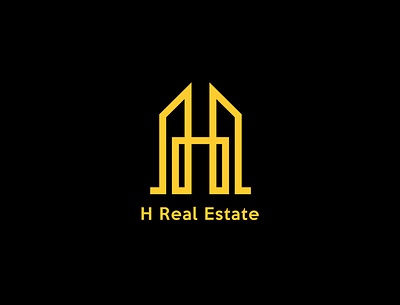 H real estate branding design icon illustration logo vector