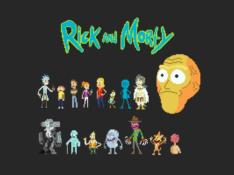 Rick And Morty Pixels by Wase Qazi on Dribbble