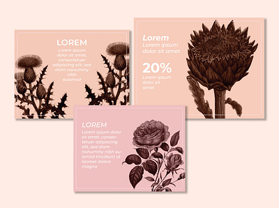 Flower / Newsletter mockups 60s branding brochure design clean flower illustration graphic design illustrator minimal
