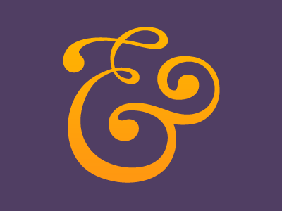 Adam's Ampersand ampersand curly elegant fancy purple swash yellow