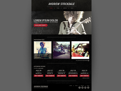 Band Website WIP andrew stockdale band design music texture typography website wip wolfmother