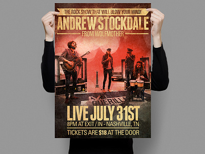 Andrew Stockdale Poster andrew stockdale band bokeh concert design music poster rock show show texture typography wolfmother