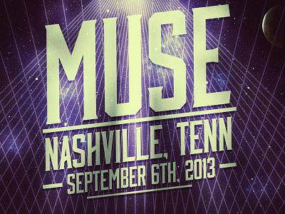 MUSE Poster WIP concert design lines muse poster purple show space texture type typography