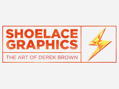 Shoelace Graphics 2013 Logo brand lightning logo orange portfolio texture type typography