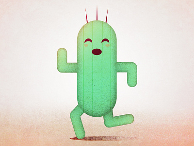 Cactuar Illustration cactuar cactus character cute final fantasy texture illustration