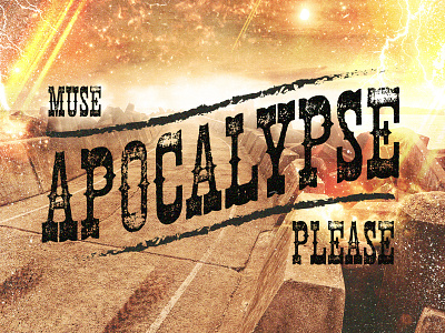 Apocalypse Please band muse music retro texture typography victorian vintage