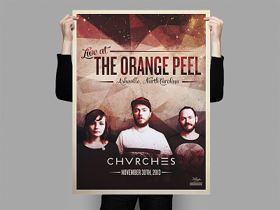 Chvrches Poster Round 2 chvrches music poster texture typography vintage