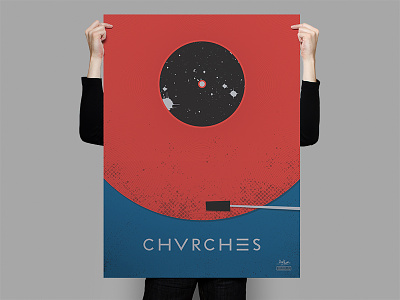 Chvrches Record Poster band chvrches flat illustration illustrator poster texture vinyl