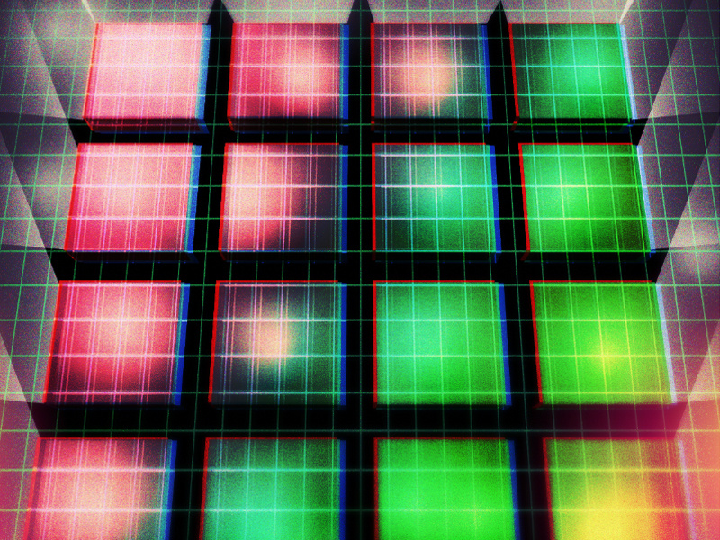 The 80's 80s colors spectrum illustration texture noise buttons light neon