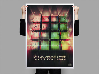 CHVRCHES 80's Poster 80s chrome chvrches colors neon noise poster texture
