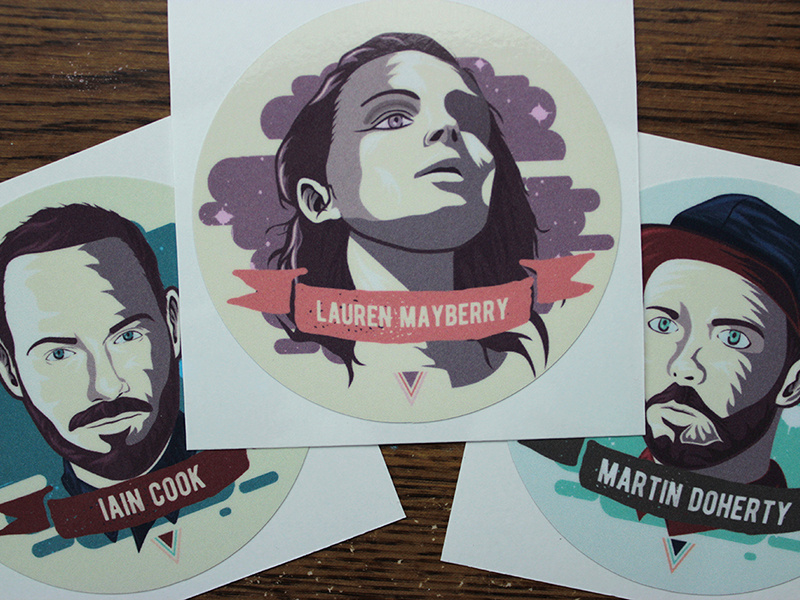 CHVRCHES Stickers vector illustrations stickers chvrches
