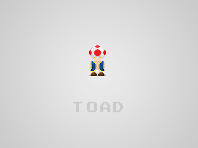 Pixel Toad illustration luigi mario pixel super mario toad