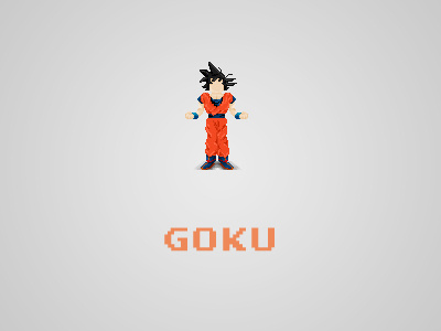 Pixel Goku dragon ball z goku illustration pixel