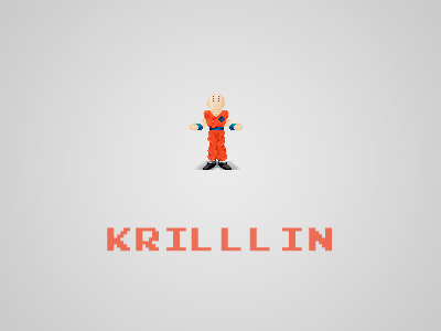 Pixel Krillin dragon ball z dragonball illustration krillin pixel