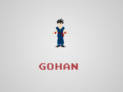 Pixel Gohan dragonball z gohan illustration pixel project