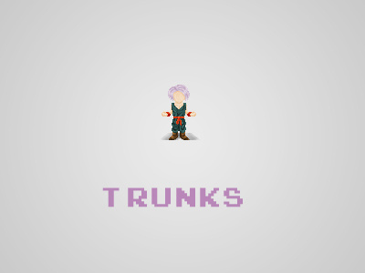 Pixel Trunks character dragonball z illustration pixel trunks