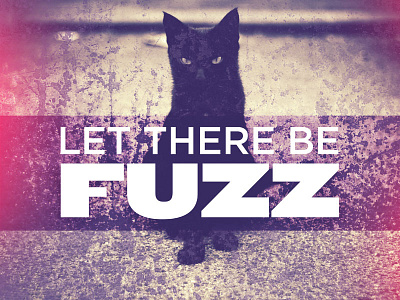Let There Be Fuzz artwork cat fuzz music retro typography vintage
