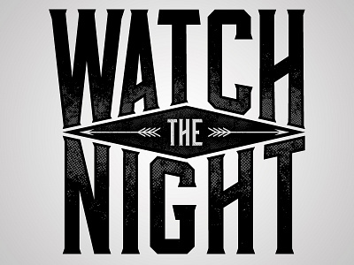 Watch The Night logo moonshiner retro texture typeface typography vintage watch the night