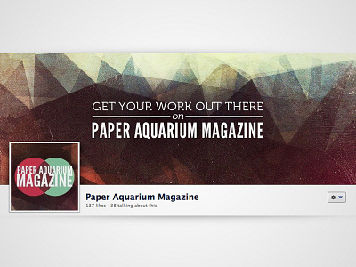 Paper Aquarium Facebook Cover design facebook facets magazine paper aquarium magazine texture typography