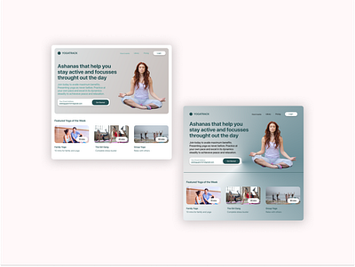 Yoga Tracker Website Design app branding design illustration typography ui ux website design
