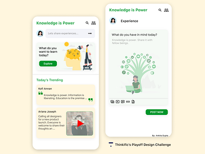 Knowledge is Power. Share it! challenge design design challenge graphic design knowledge knowledge is power power thinkific typography ui ui design ux