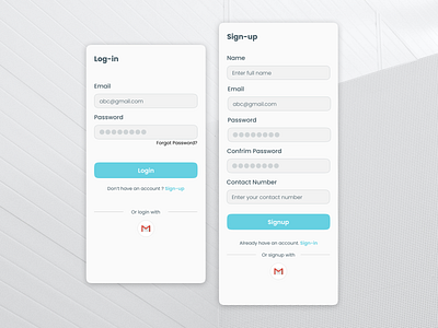 Login & Signup Page design design login logout payment signup ui ux website design