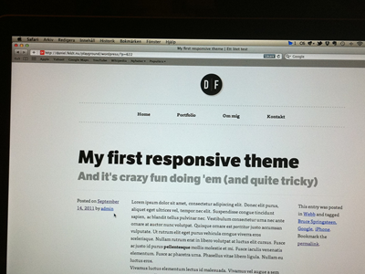 Responsive WordPress Theme WIP responsive responsive webdesign wordpress wordpress theme