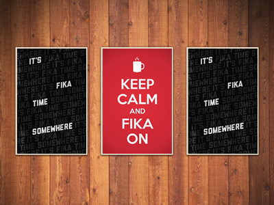 Fika (coffe break) poster fika posters type