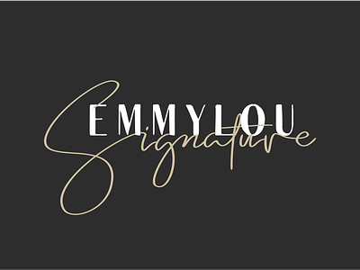 Emmylou - A font duo with 10 free logo templates branding font font duo fonts free logo free logo template free logo templates logo logo template logo templates script script font signature signature font signature fonts type type design typeface typography