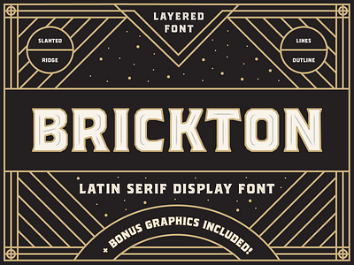 Brickton - Latin serif display font design font type type design typeface typography vector