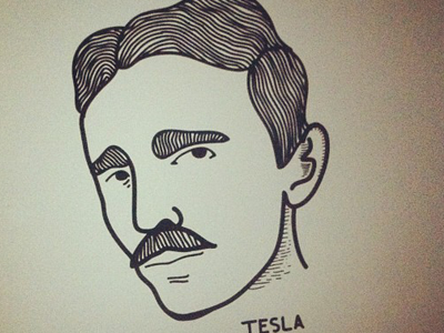 Nikola Tesla adobe ideas illustration nikola tesla portrait tesla