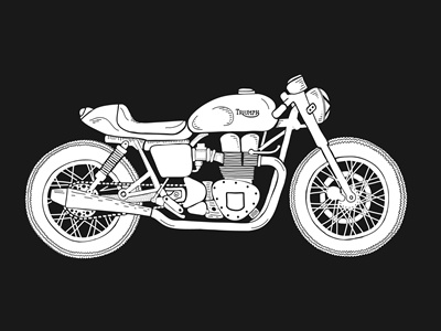 Triumph Bonneville adobe ideas bonneville bonnie cafe racer drawing illustration triumph